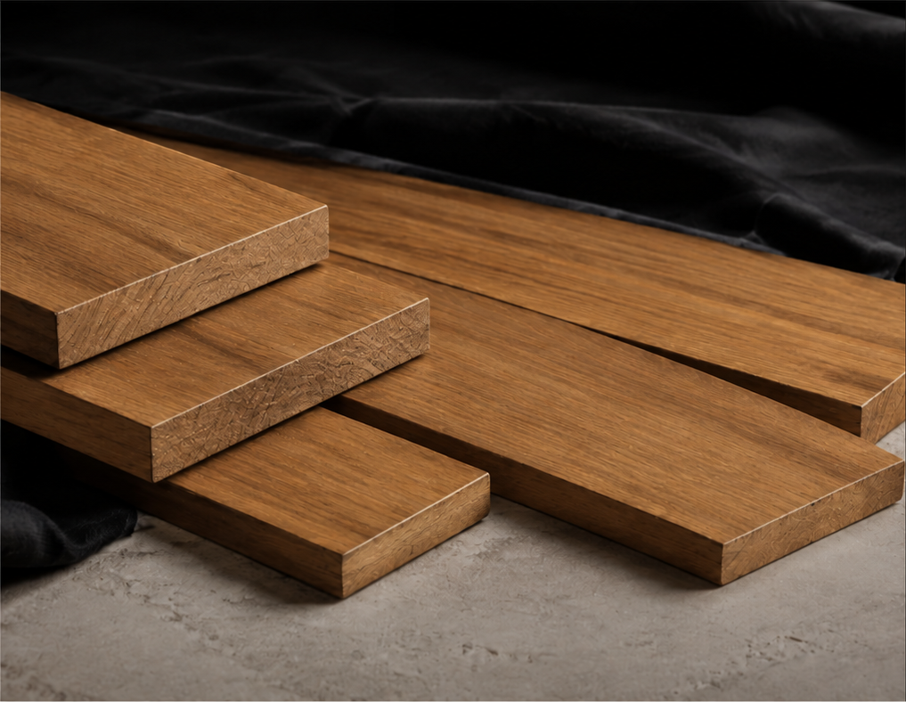 Доски Noire Wood с видимой фактурой поверхности и торцов